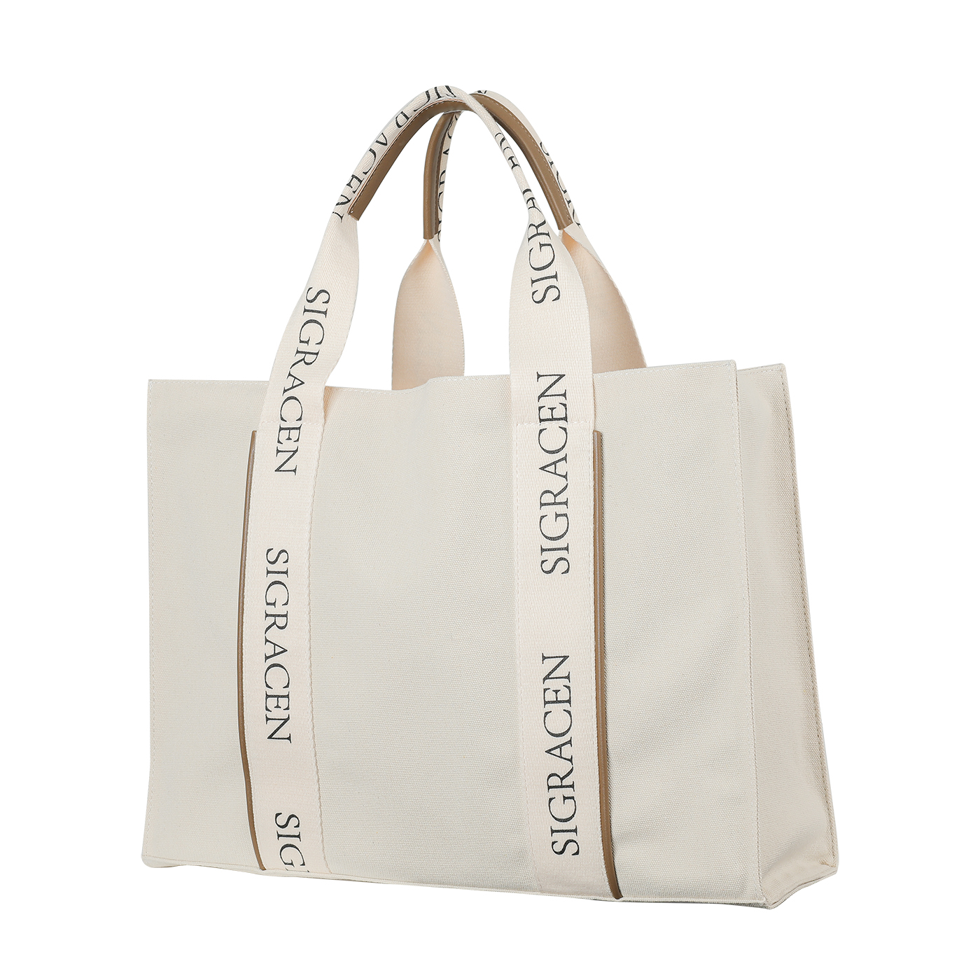 Women Logo Strap Canvas Tote Bag1