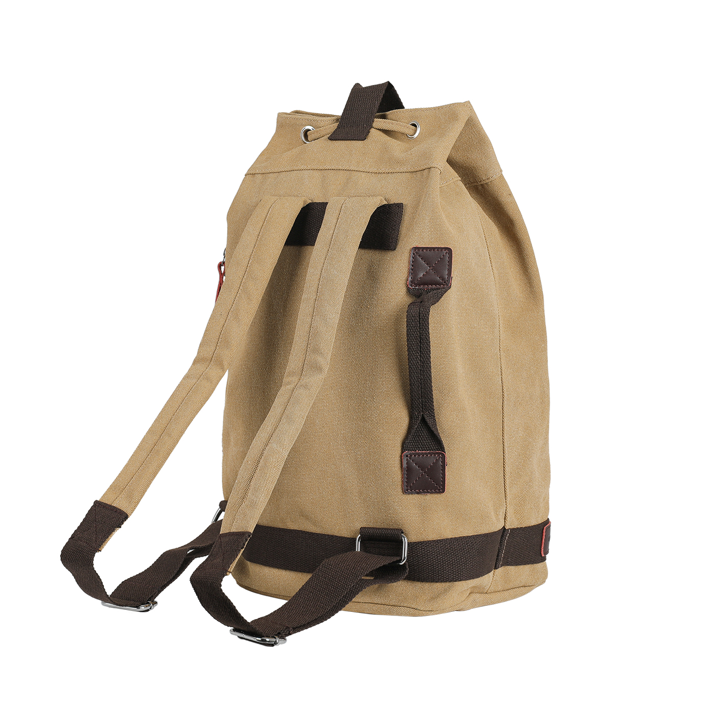 Canvas Retro Drawstring Bucket Backpack3