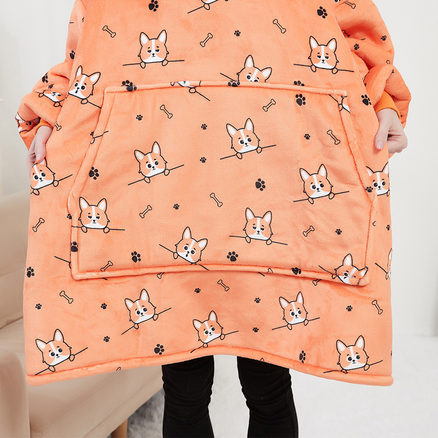 Hoodie-Decke, Flanell
