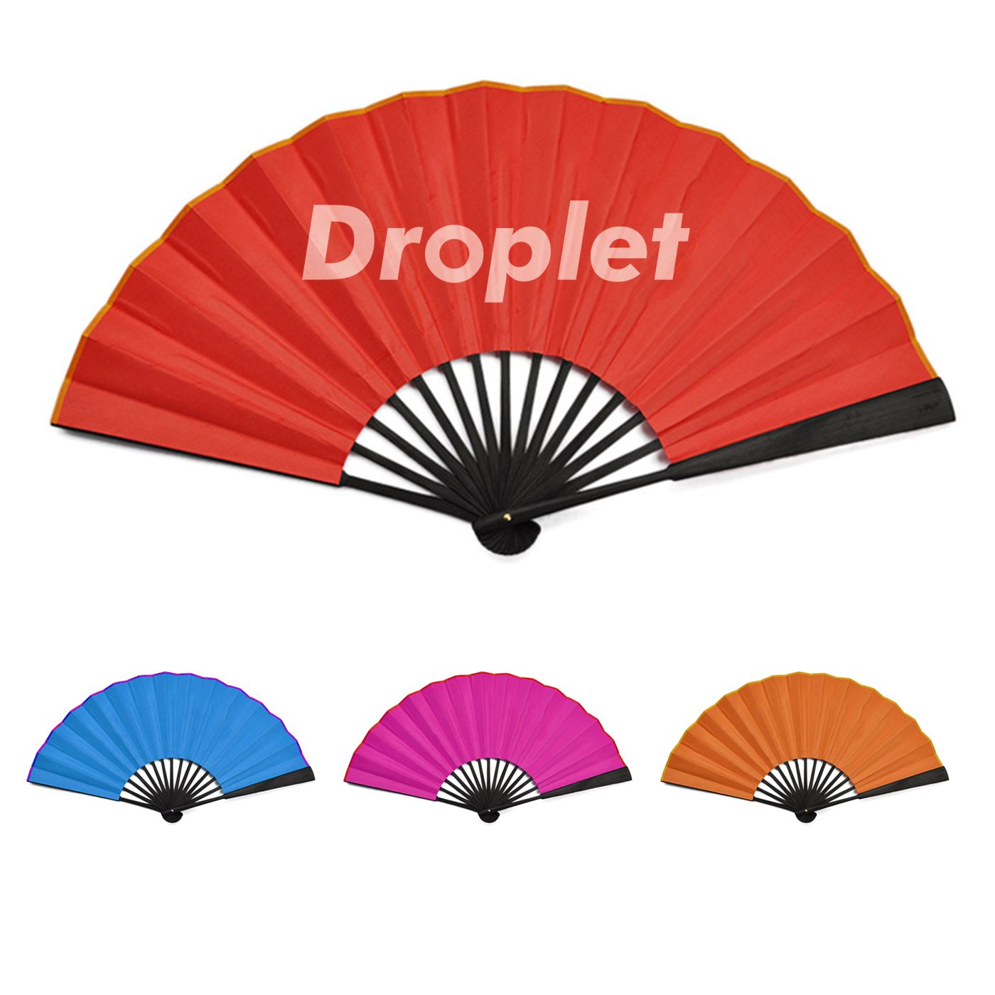 Glow Disco Folding Hand Fan