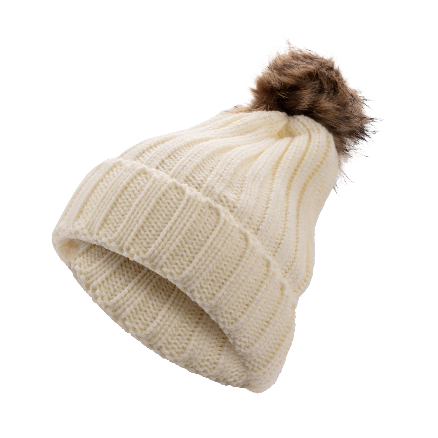 Ribbed Pom Pom Beanie With Cuff2