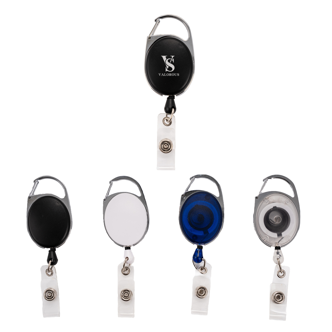 Retractable Carabiner Style Badge Reel