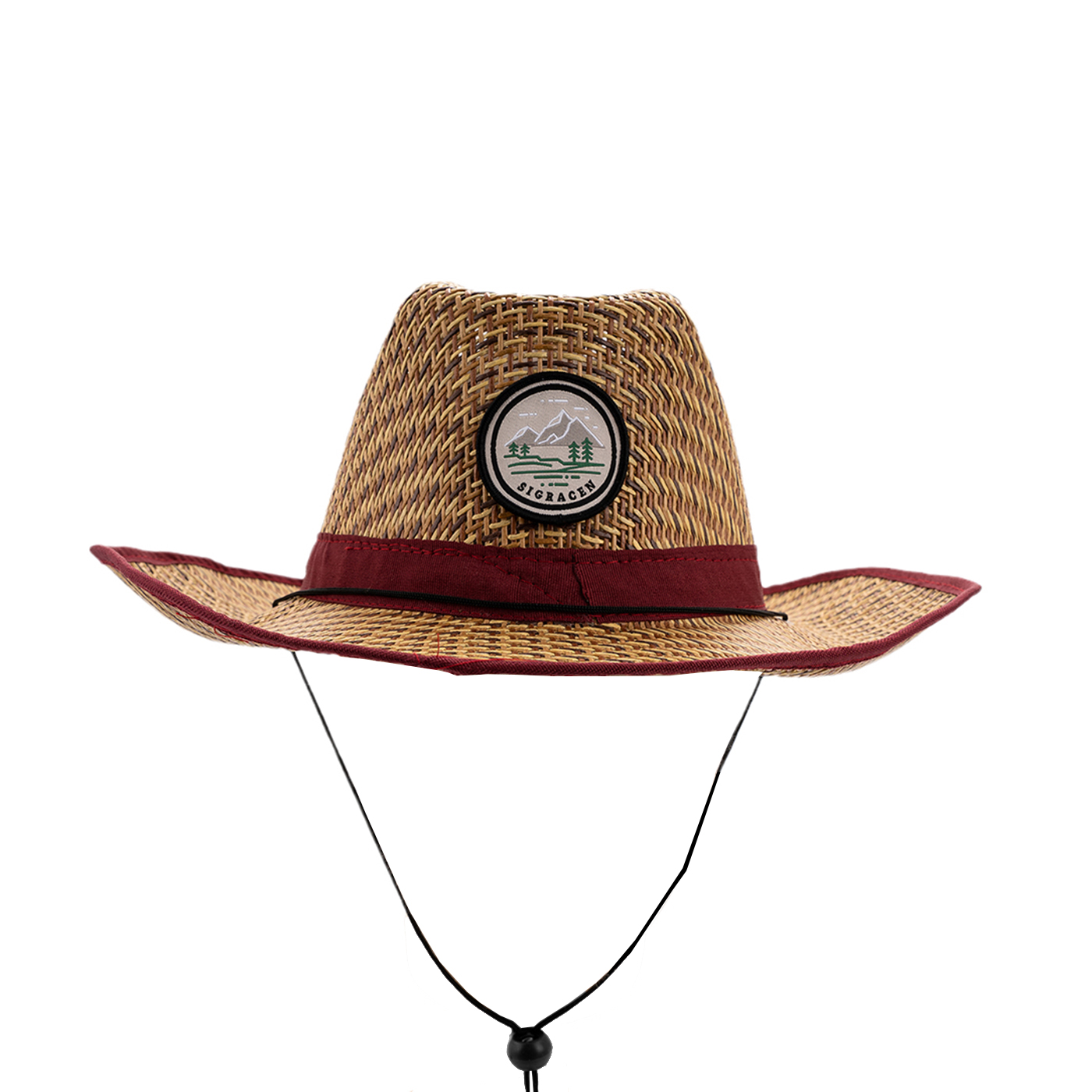 Panama Straw Cowboy Hat With Strap