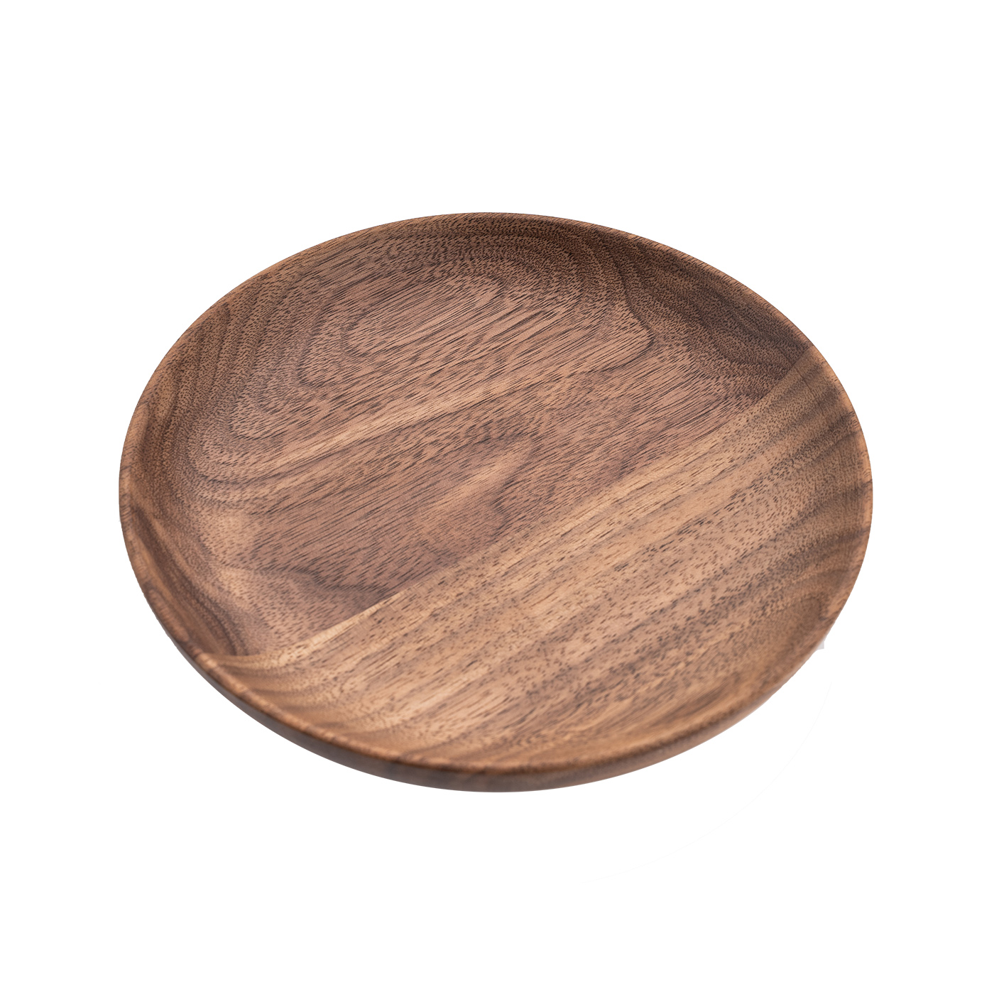 Black Walnut Round Dessert Plate