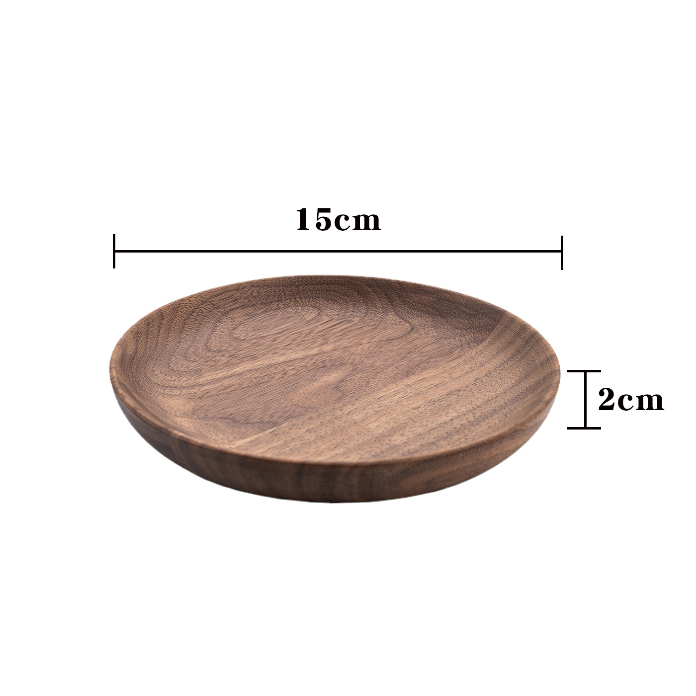 Black Walnut Round Dessert Plate1