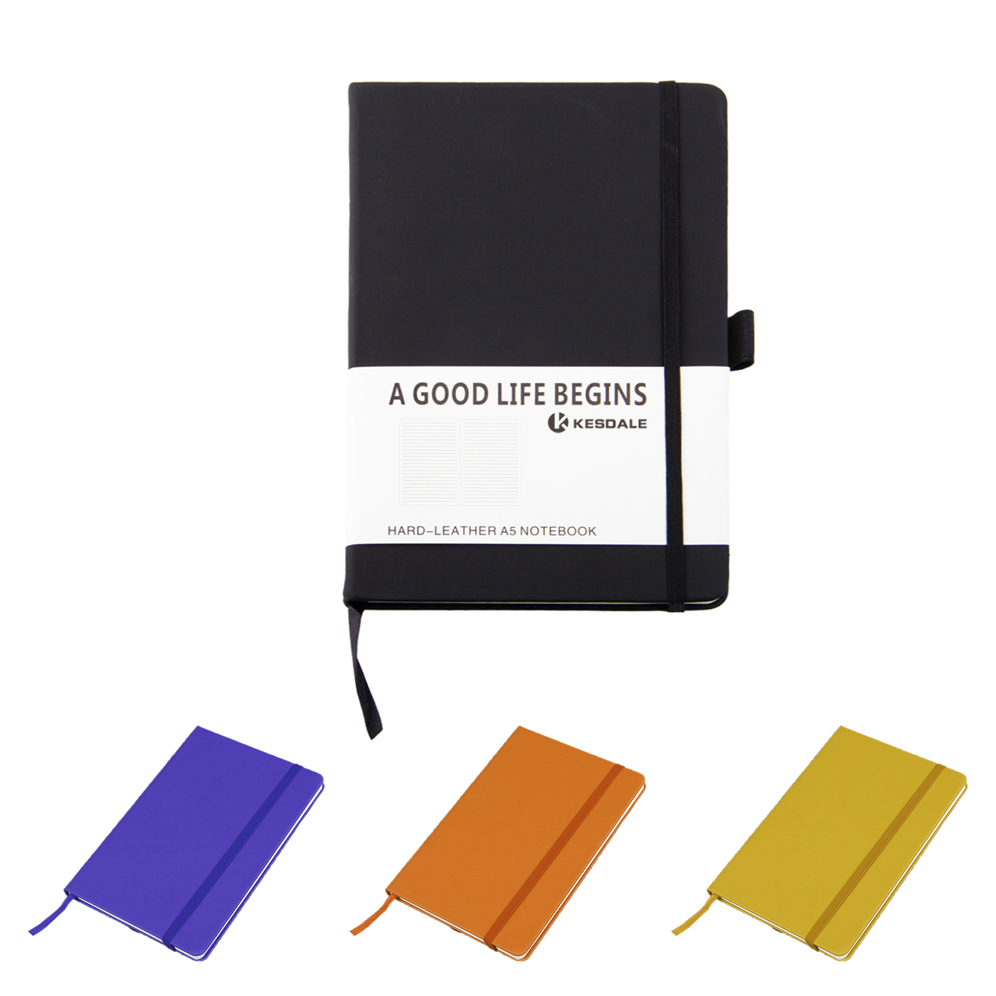 Wholesale Classic Ruled Hardcover PU Leather Notebook