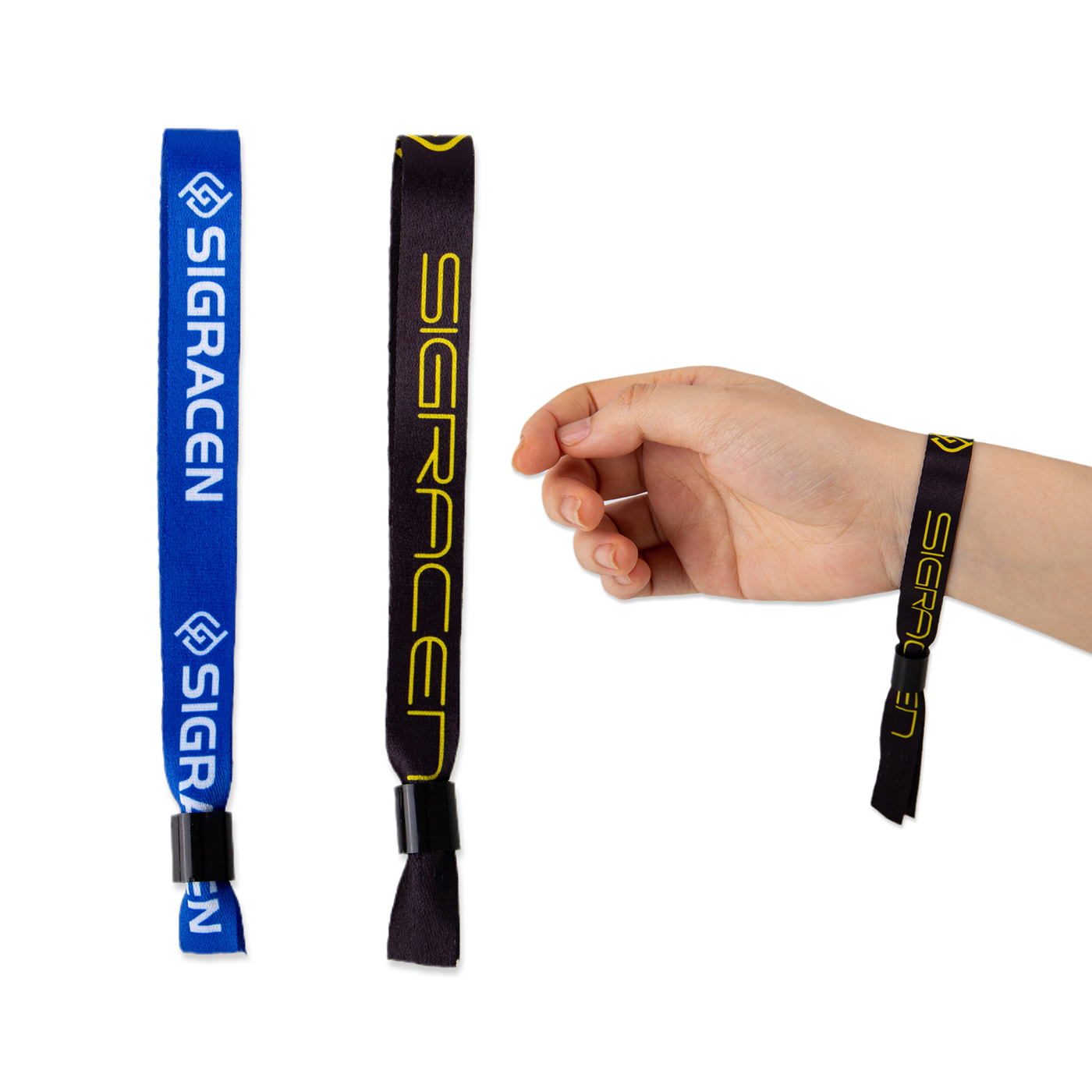 Custom One Time Use Polyester Slide Lock Wristband