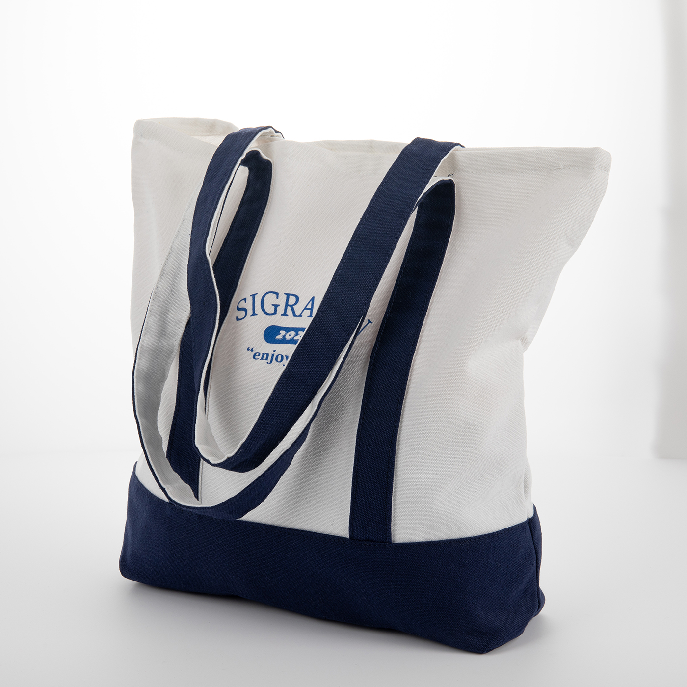 Custom 350ml Cotton Canvas Boat Shopping Bag2