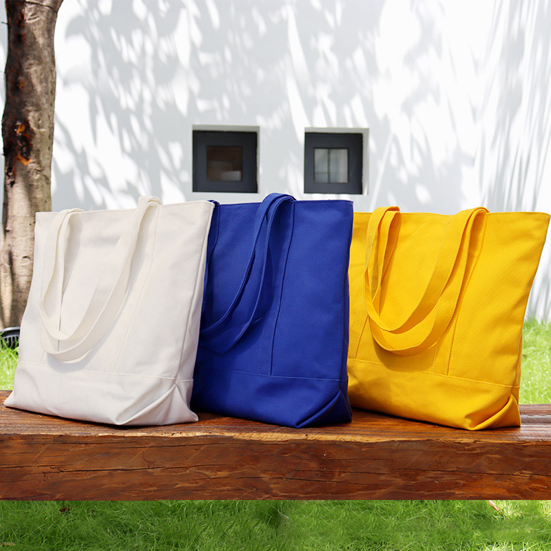 Custom Canvas Zippered Tote Shoulder Bag1
