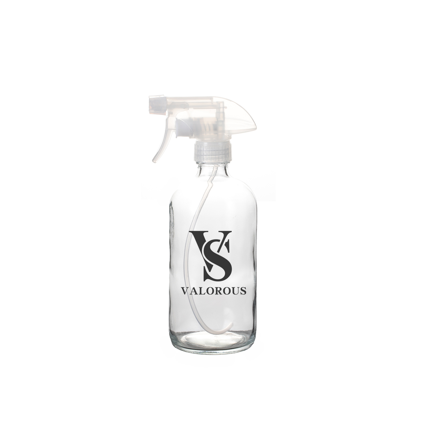 Sprühflasche mit Trigger Sprayer, klares Glas, 500ml