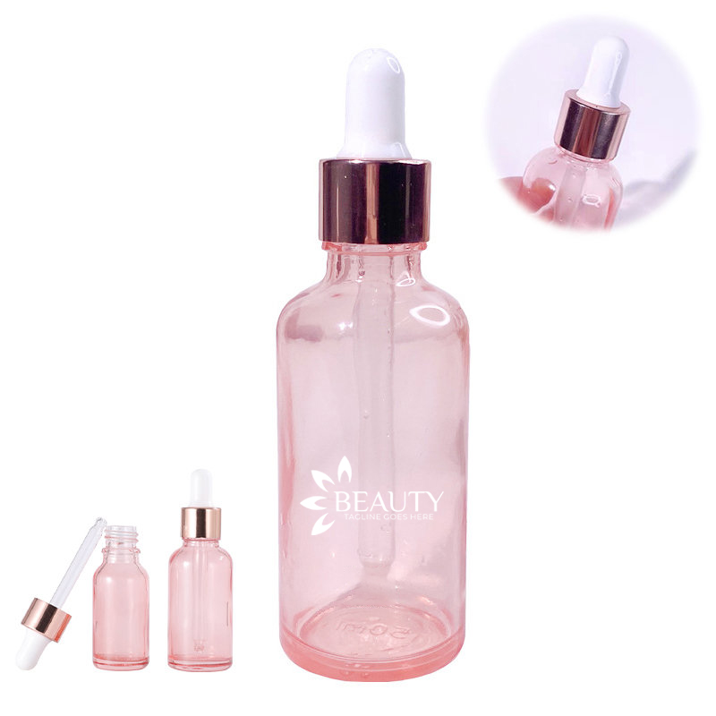 Tropfflasche, Glas, Roségold, 30ml