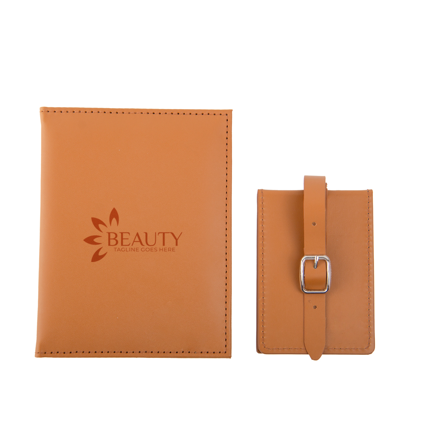 PU Leather Luggage Tag Passport Holder Set