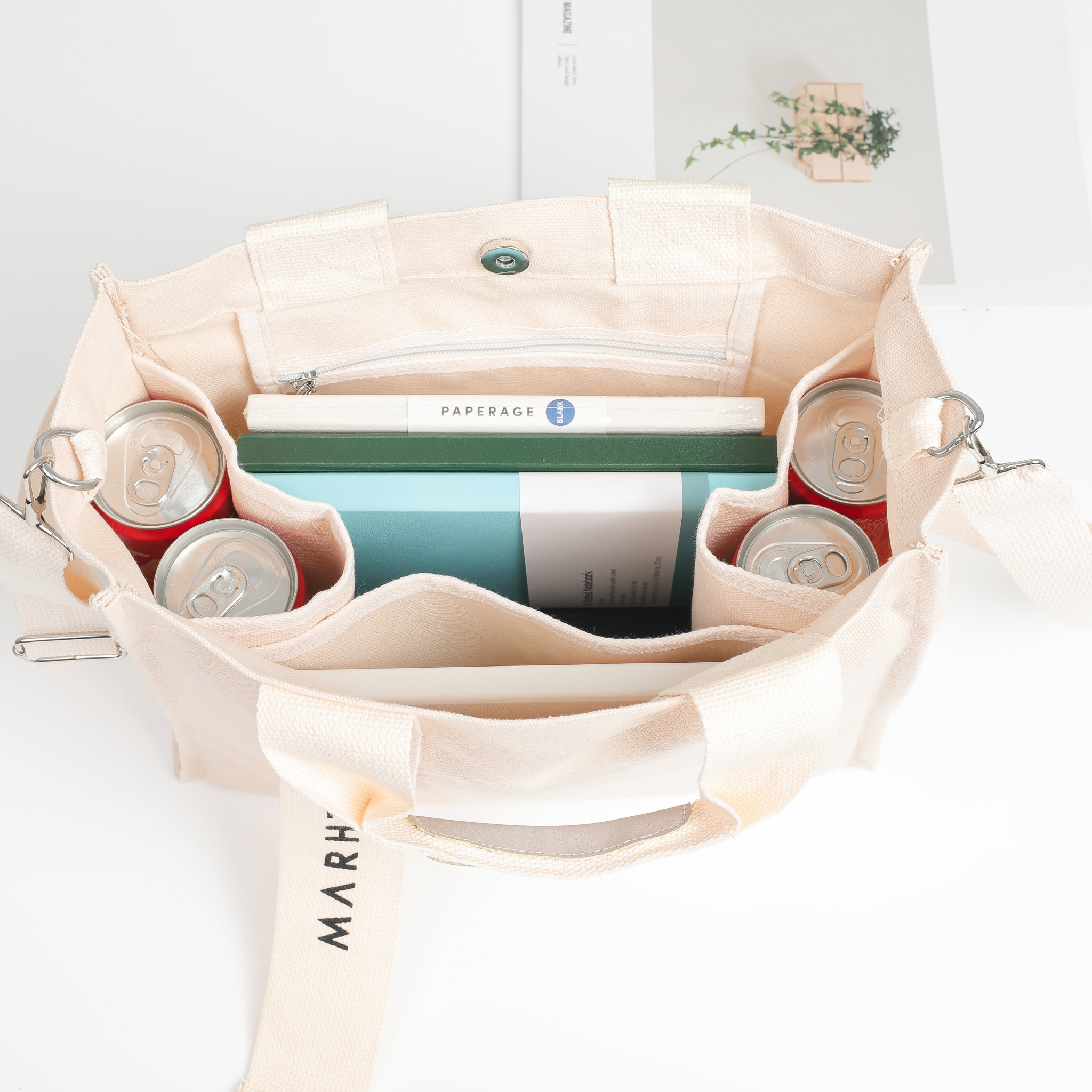 Canvas Horizontal Shoulder Tote Bag1