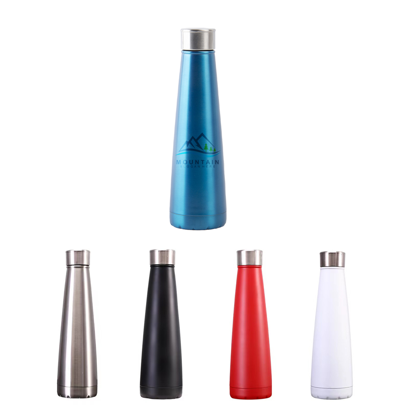 Sportflasche, Vakuum, isoliert, kegelförmig, 450 ml