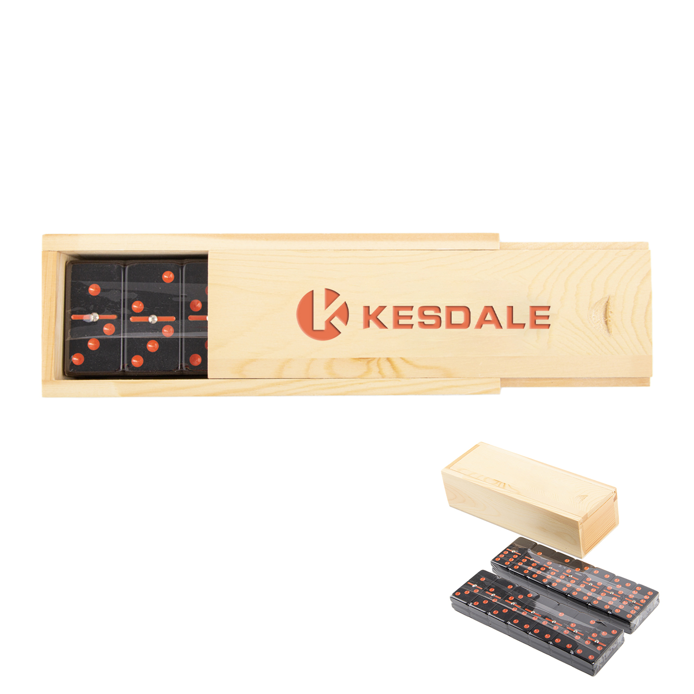 Domino-Set mit Holzkiste