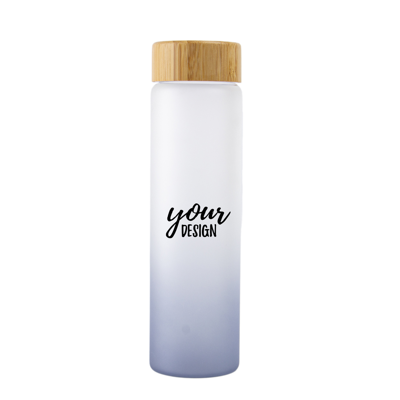 20 oz. Gradient Color Frosted Glass Water Bottle