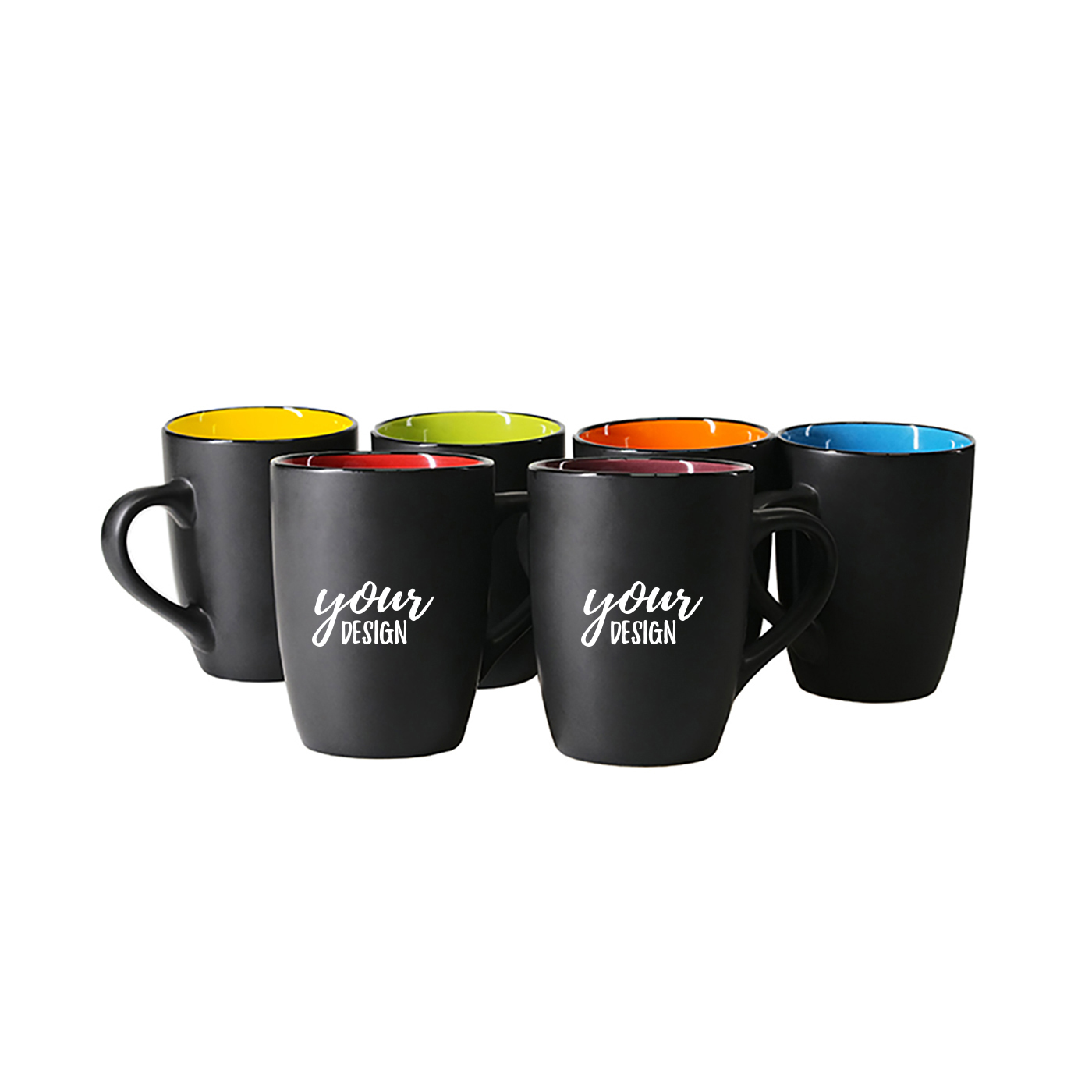 Black Matte Ceramic Mug With Colored Interior4