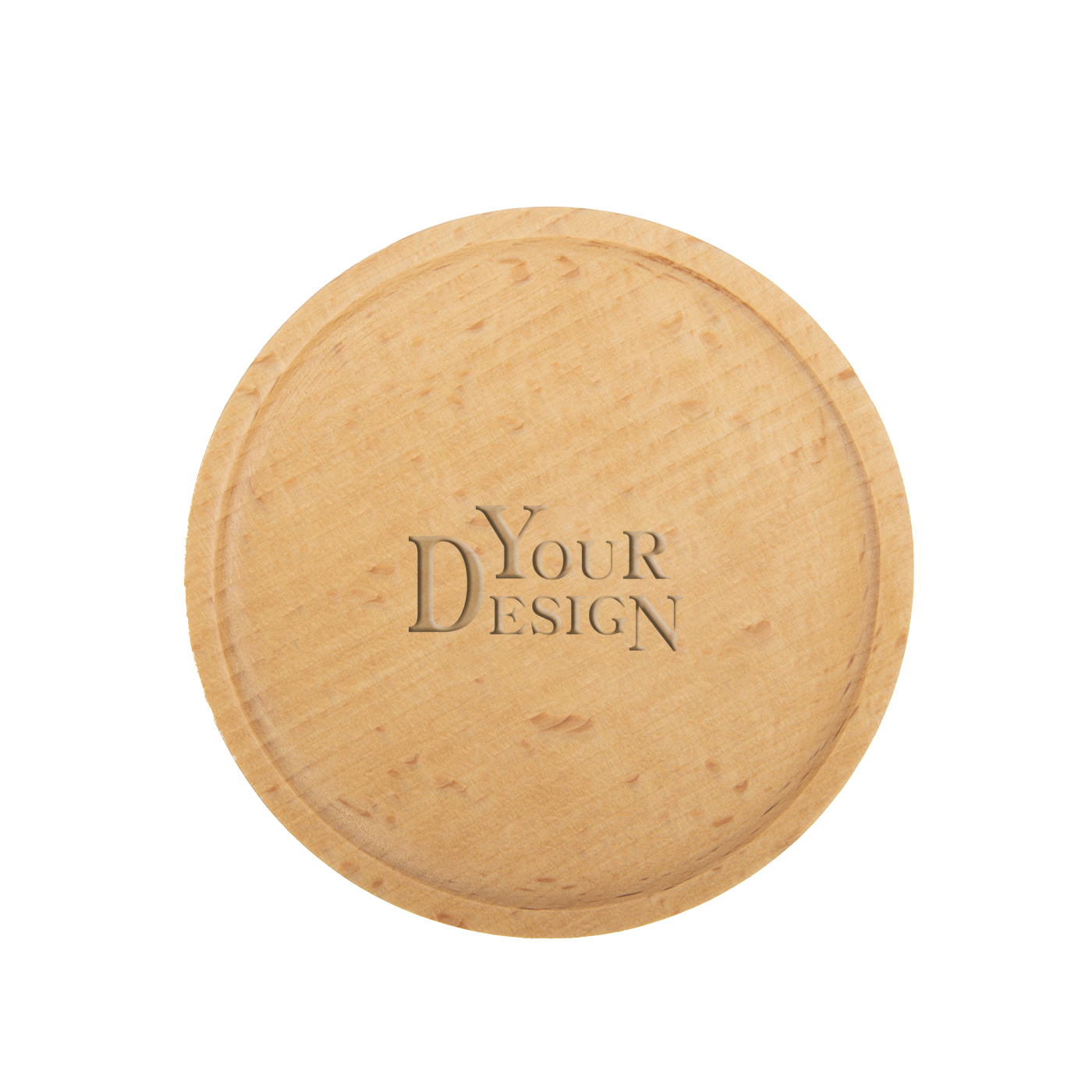 Personalized Round Bamboo Coaster1