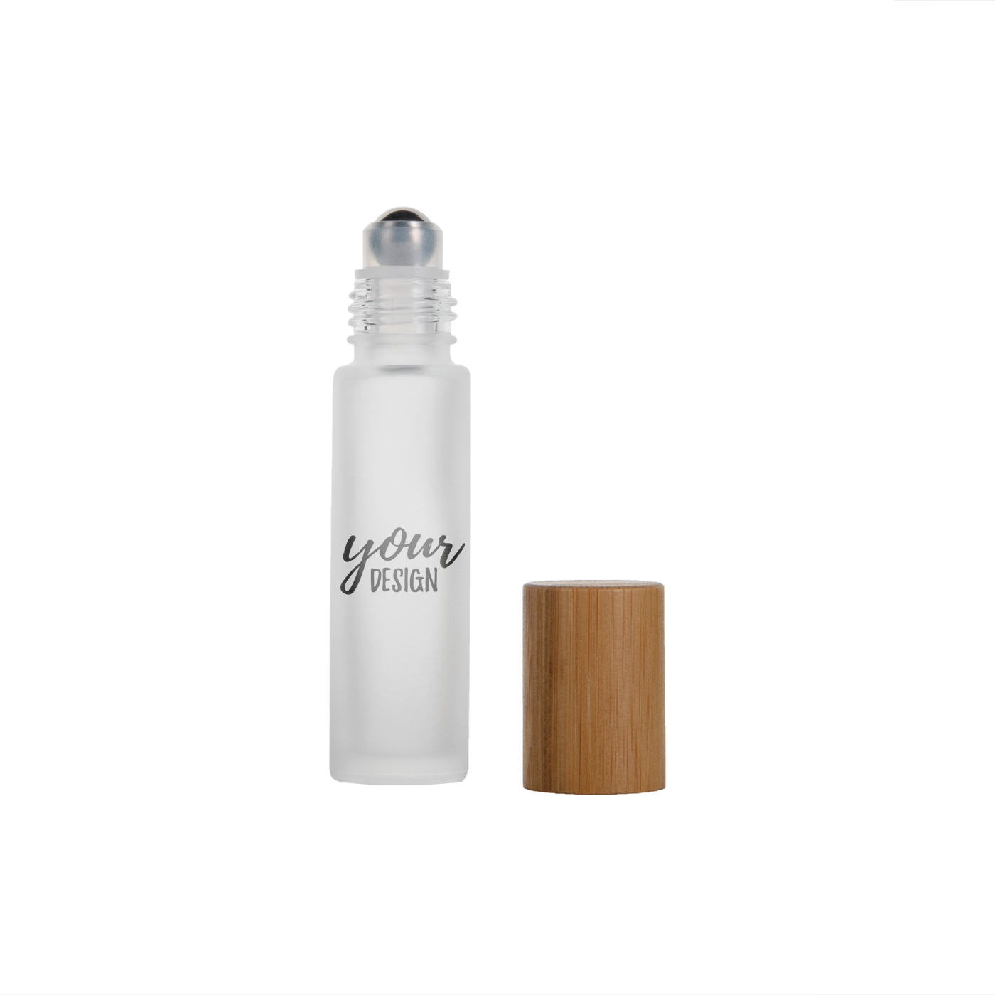 10ml Glass Roll On Bottle With Bamboo Lid1