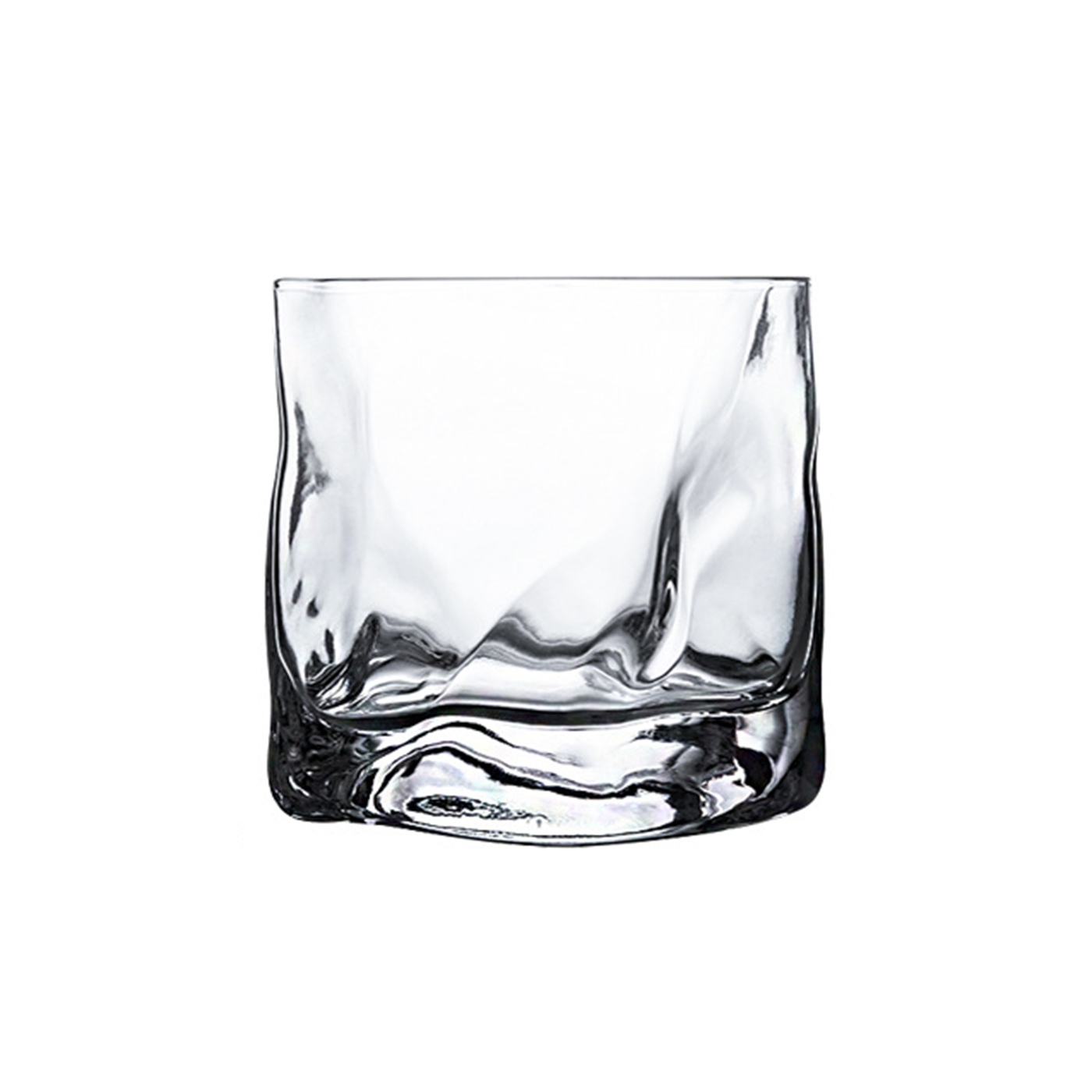 Whiskyglas, klar, unregelmäßig