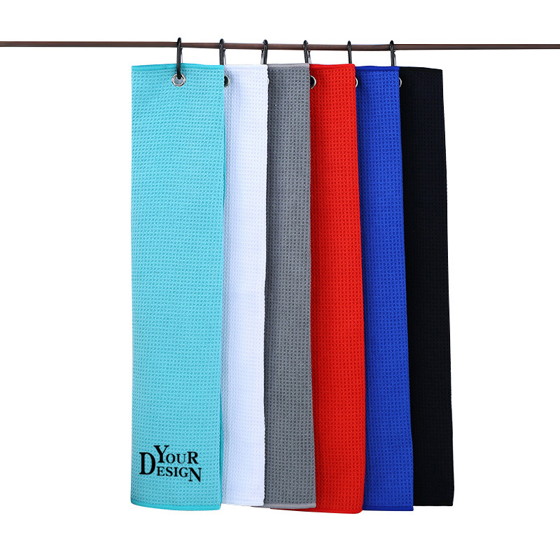 Waffle Golf Towel With Clip