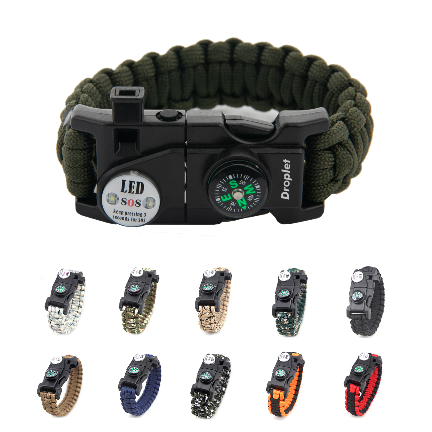 Überlebensarmband, Paracord, Outdoor, individuell