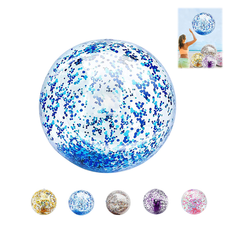 Wasserball, transparente PVC-Pailletten