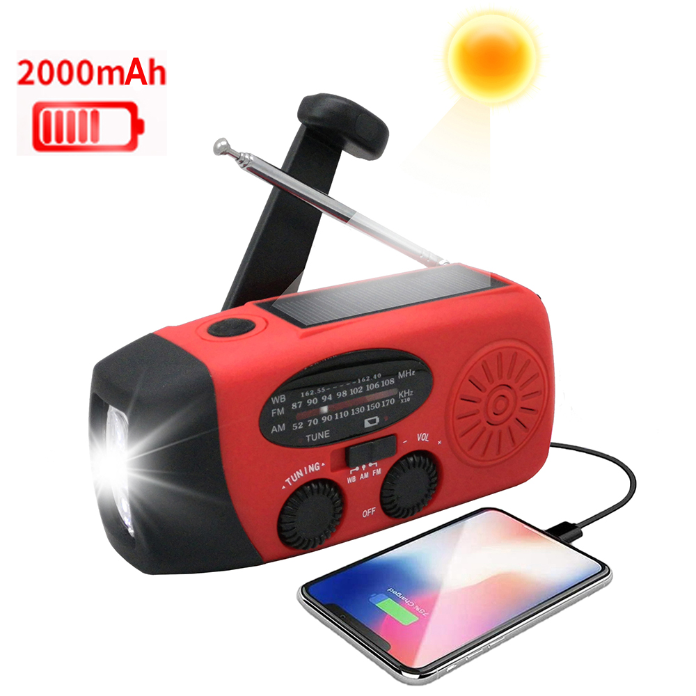Radio, Solar-Laderadio, Dynamo-Radio, Handkurbel-Radio, Notfall-SOS-Radio
