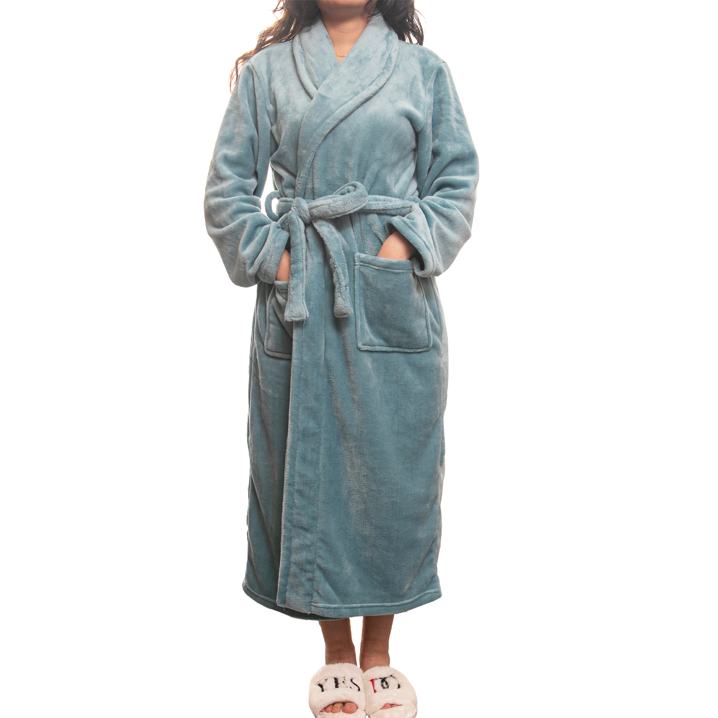 Lapel Flannel Bathrobe