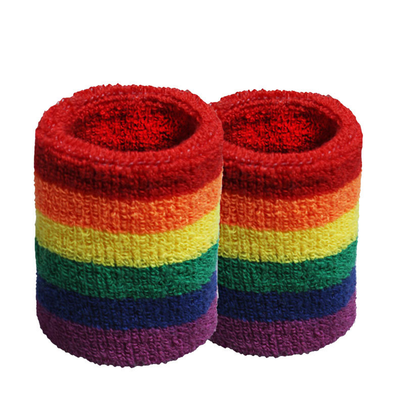 Sportarmband, Baumwolle, Regenbogen