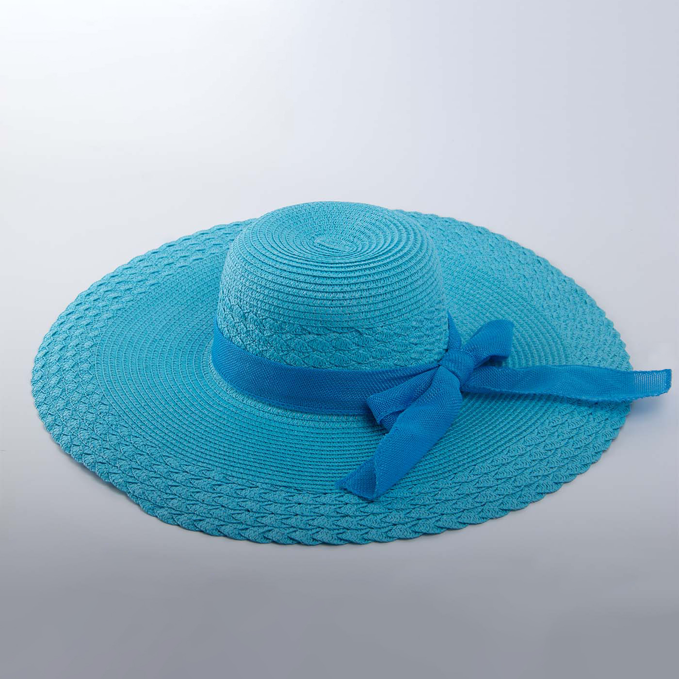 Foldable Wide Brim Floppy Straw Hat With Bow2