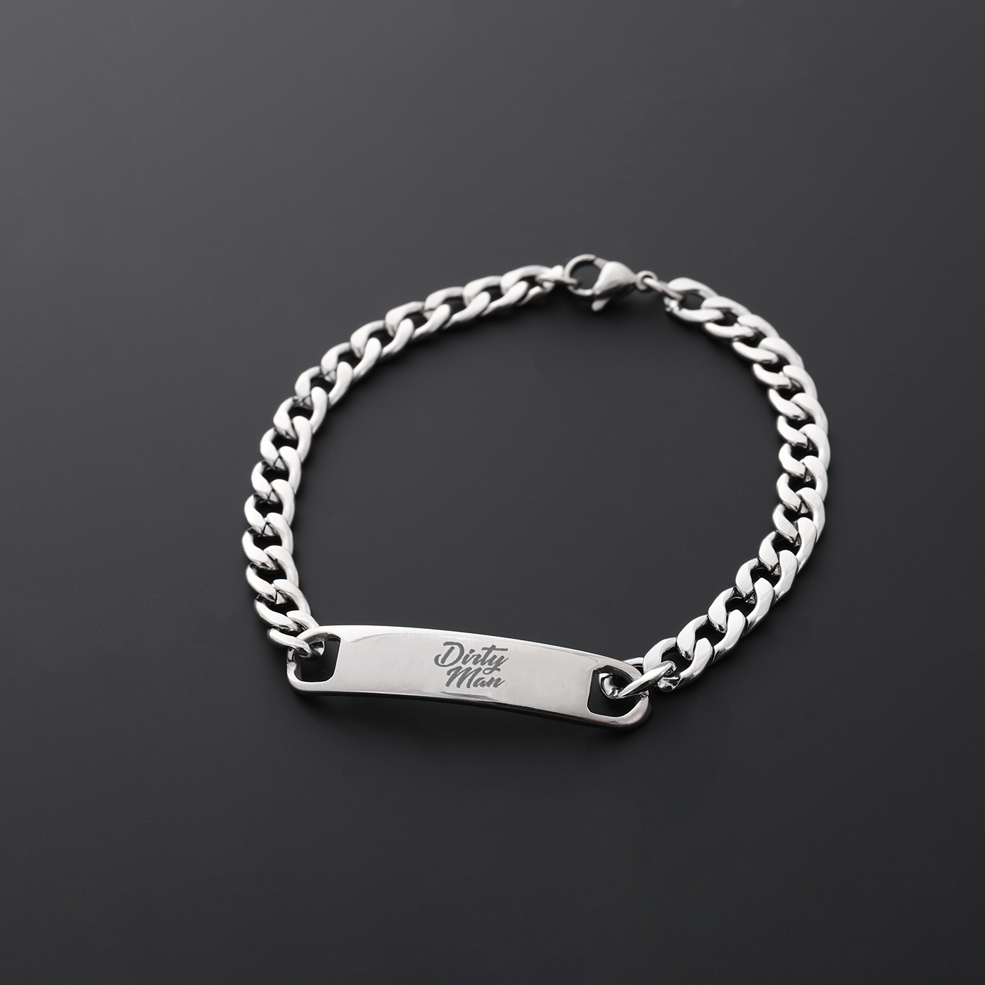 Custom Engraved Stainless Steel Nameplate Bracelet