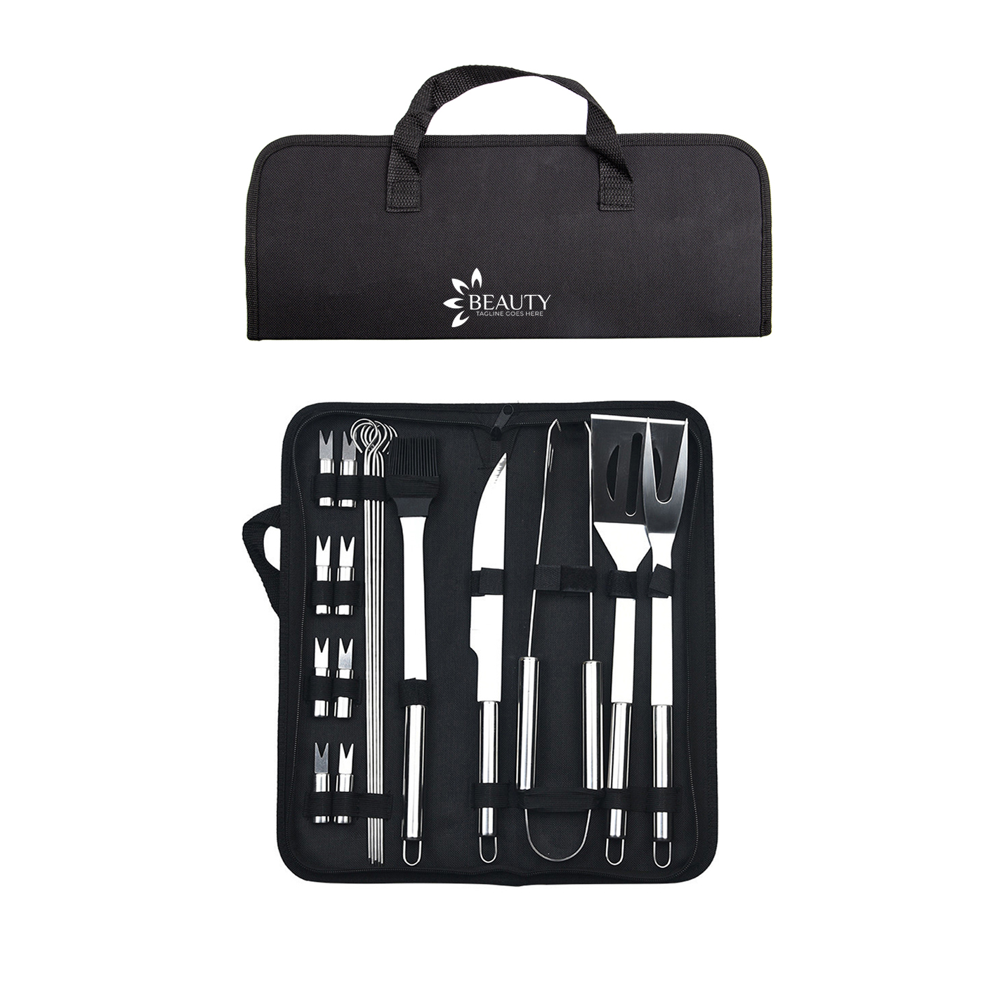 9Pcs Stainless Steel Barbecue Tool Set
