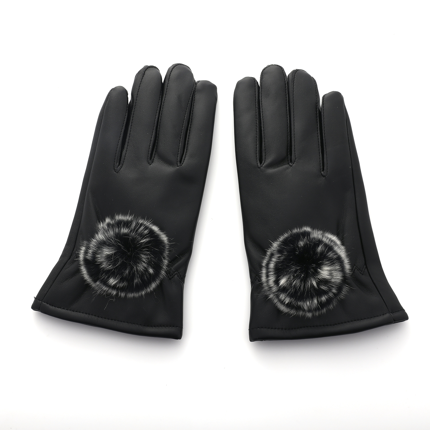 Warm Touch Screen Gloves With Pompom