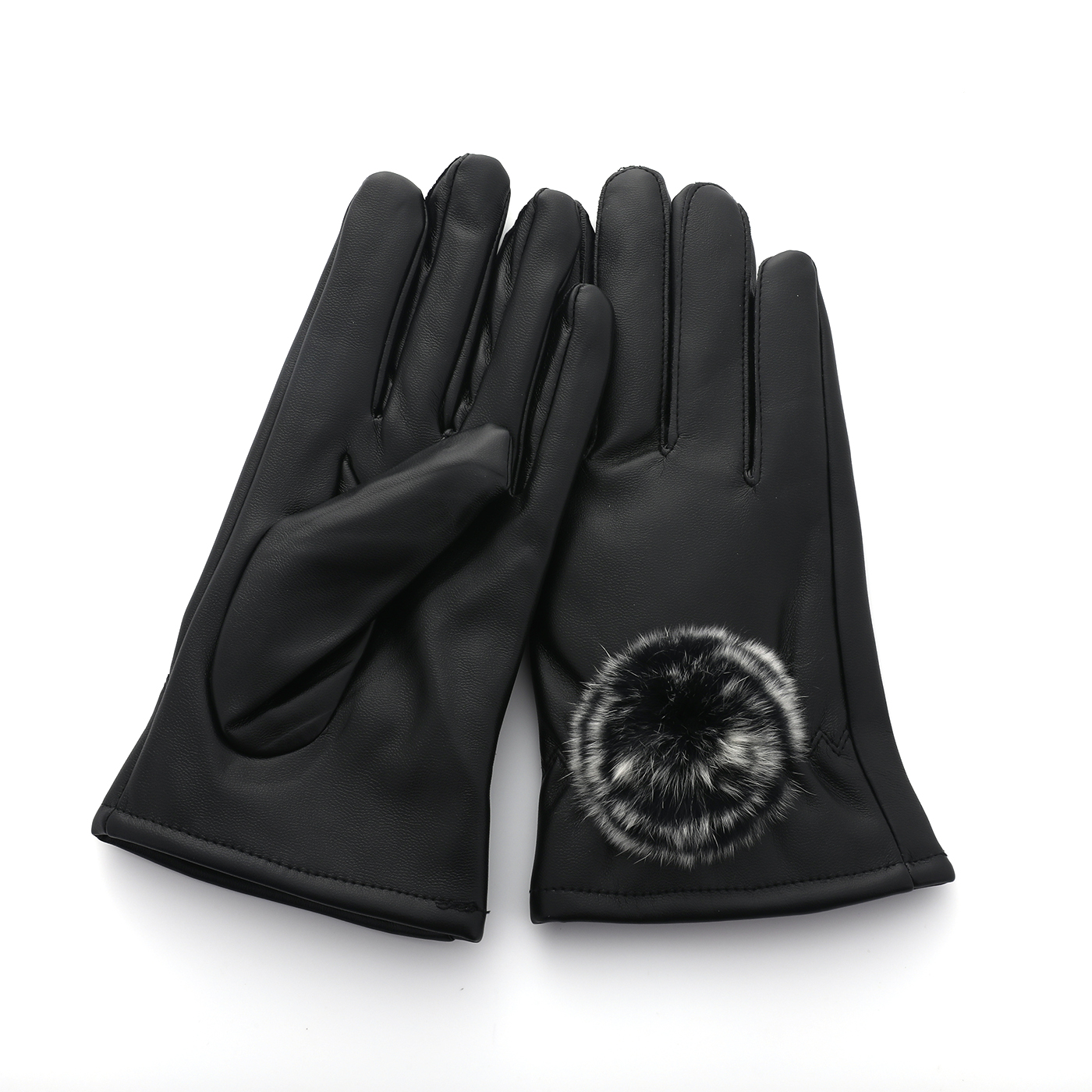 Warm Touch Screen Gloves With Pompom1
