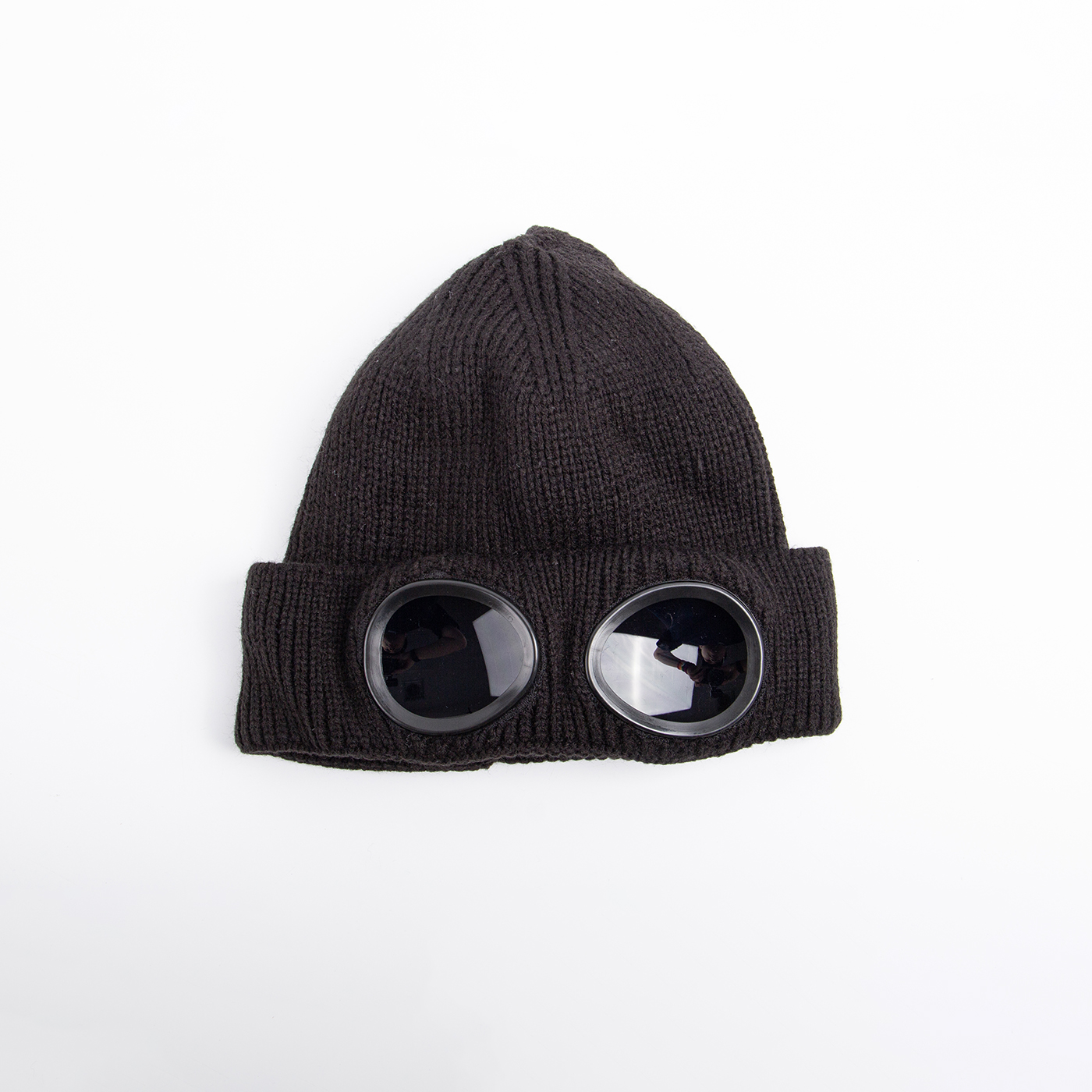 Wool Knitted Goggles Beanie3