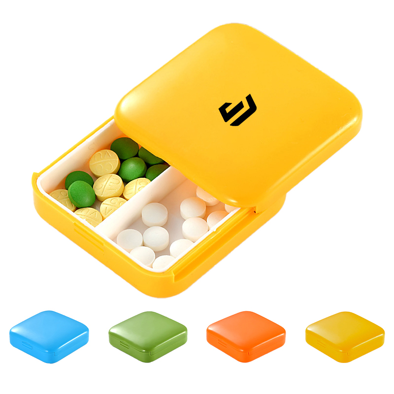 Pillendose, Push-Pull, quadratisch