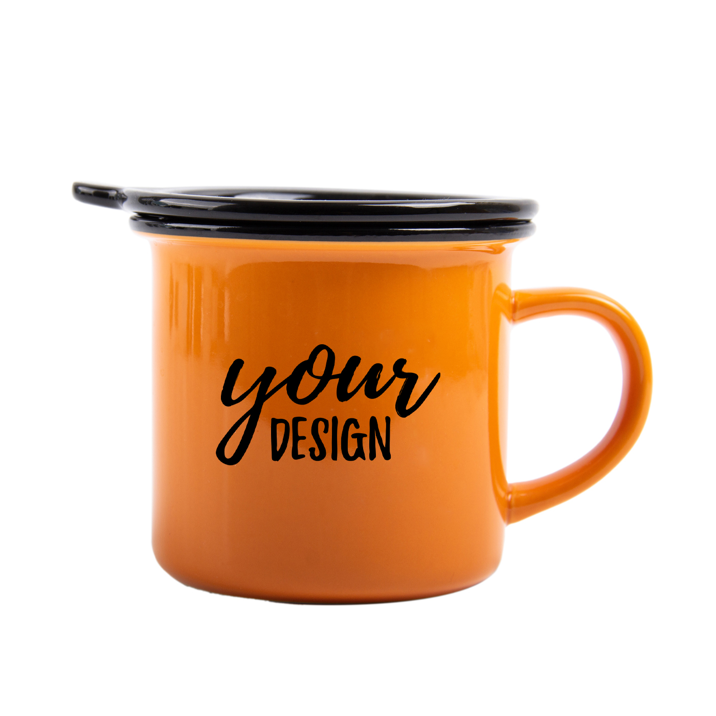 13 oz. Ceramic Campfire Mug With Lid