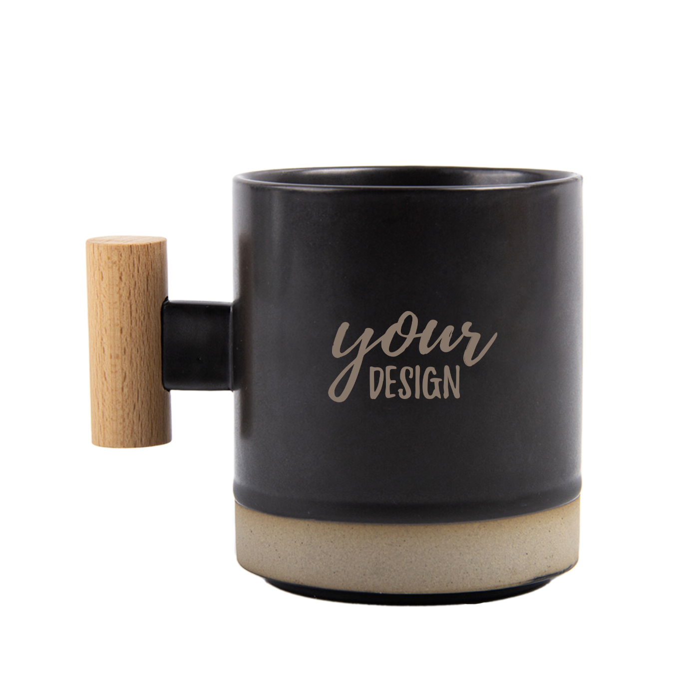 13 oz. Wooden Handle Ceramic Mug1