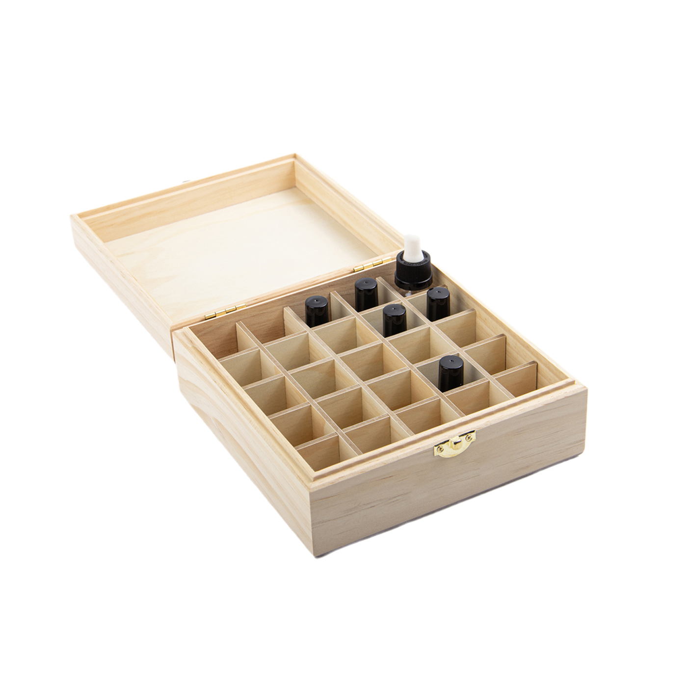 25 Slot Wooden Essential Oil Box2