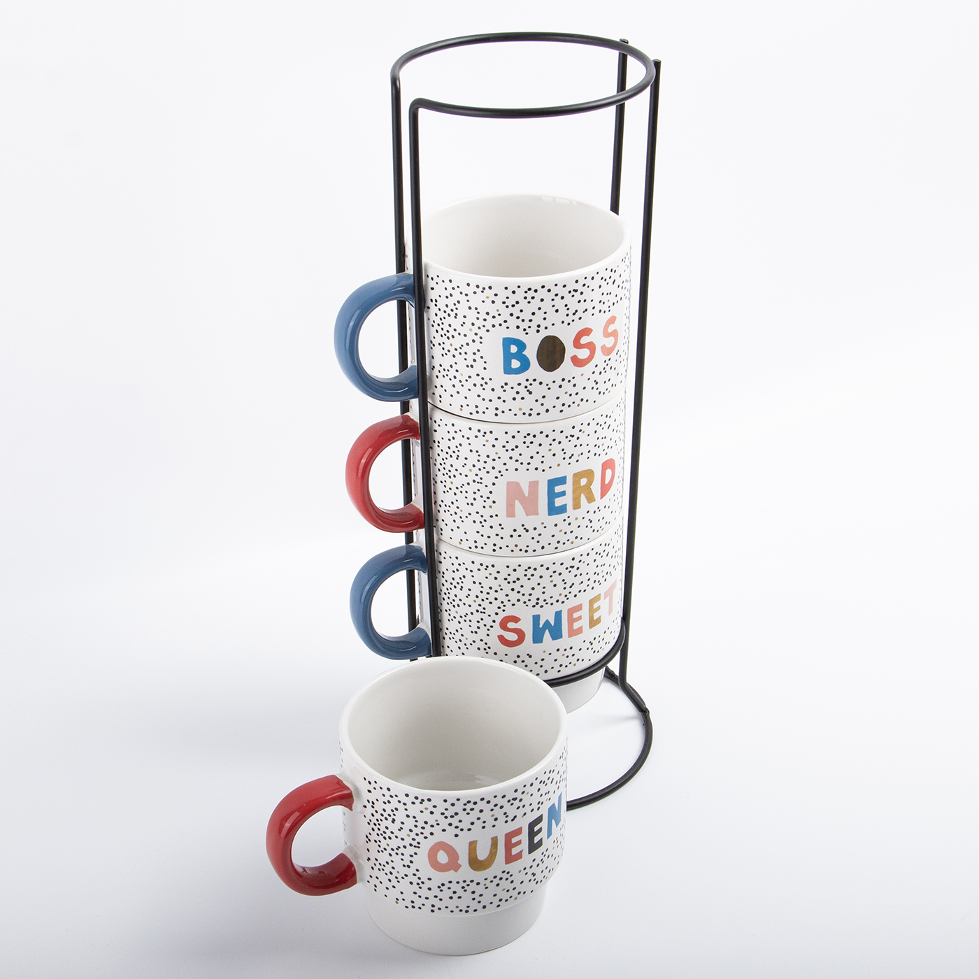 Ceramic Stacking Mug Set With Stand2