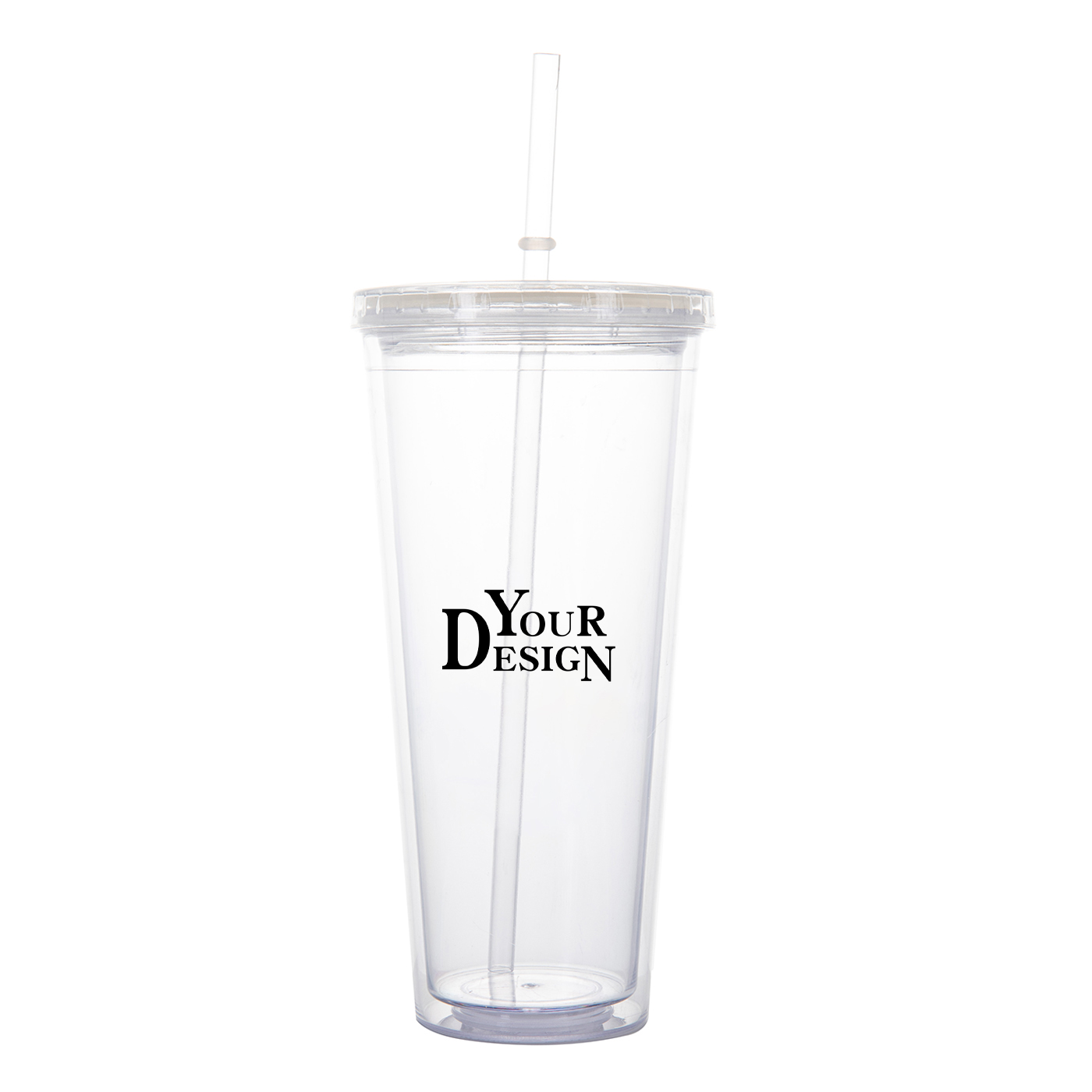20 oz. Plastic Tumbler With Straw