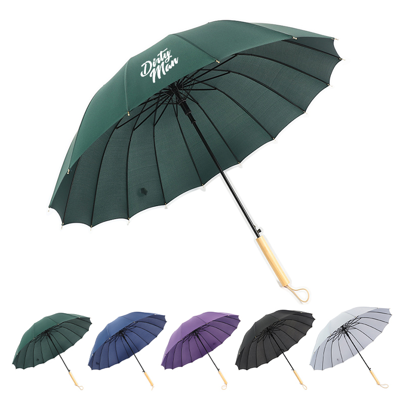 Custom Umbrella With Wooden Handle