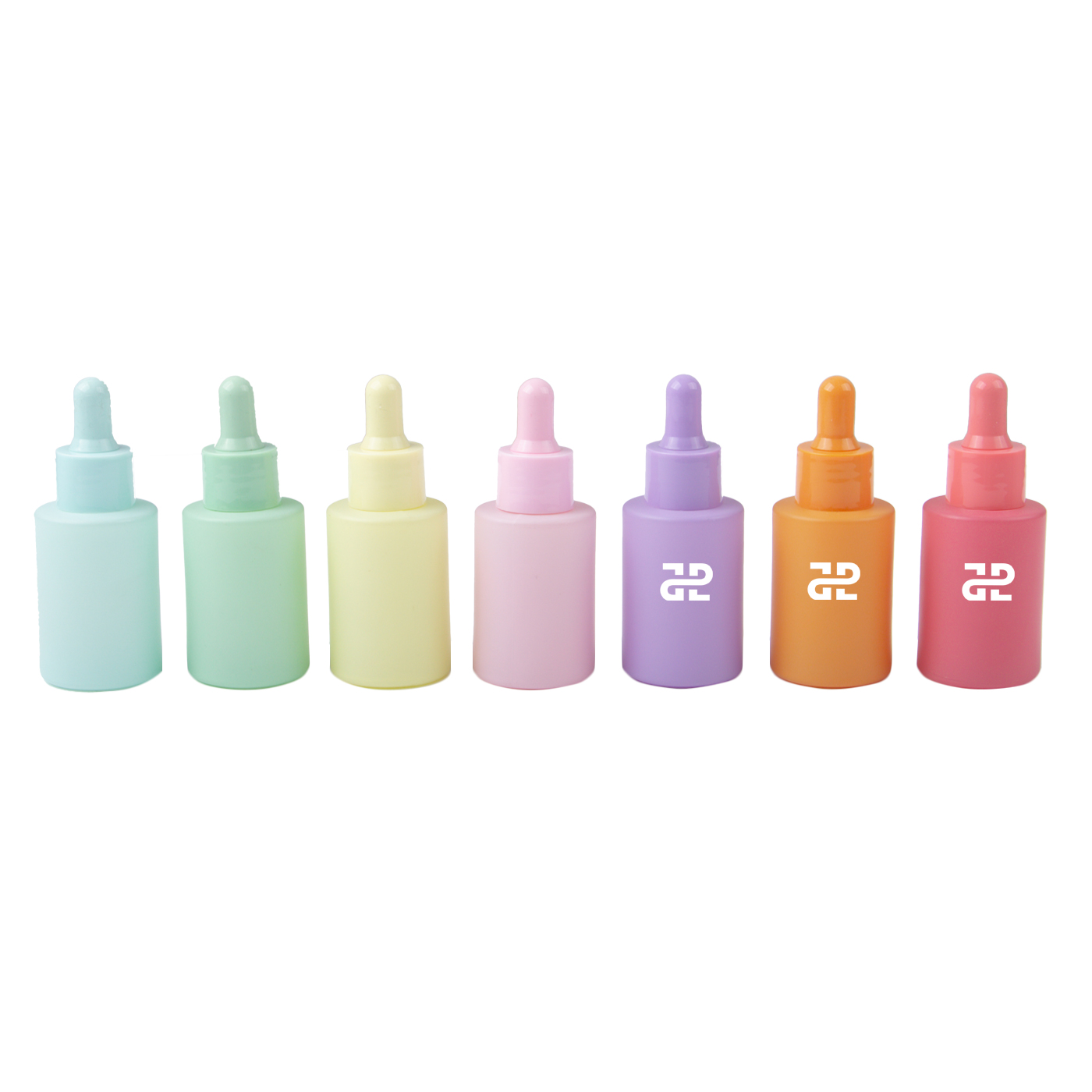 Tropfflasche, Glas, bunt, 1 oz.