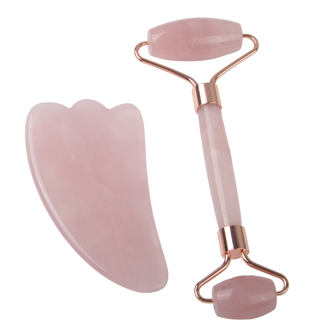 Rose Quartz Jade Roller And Gua Sha Board Set2