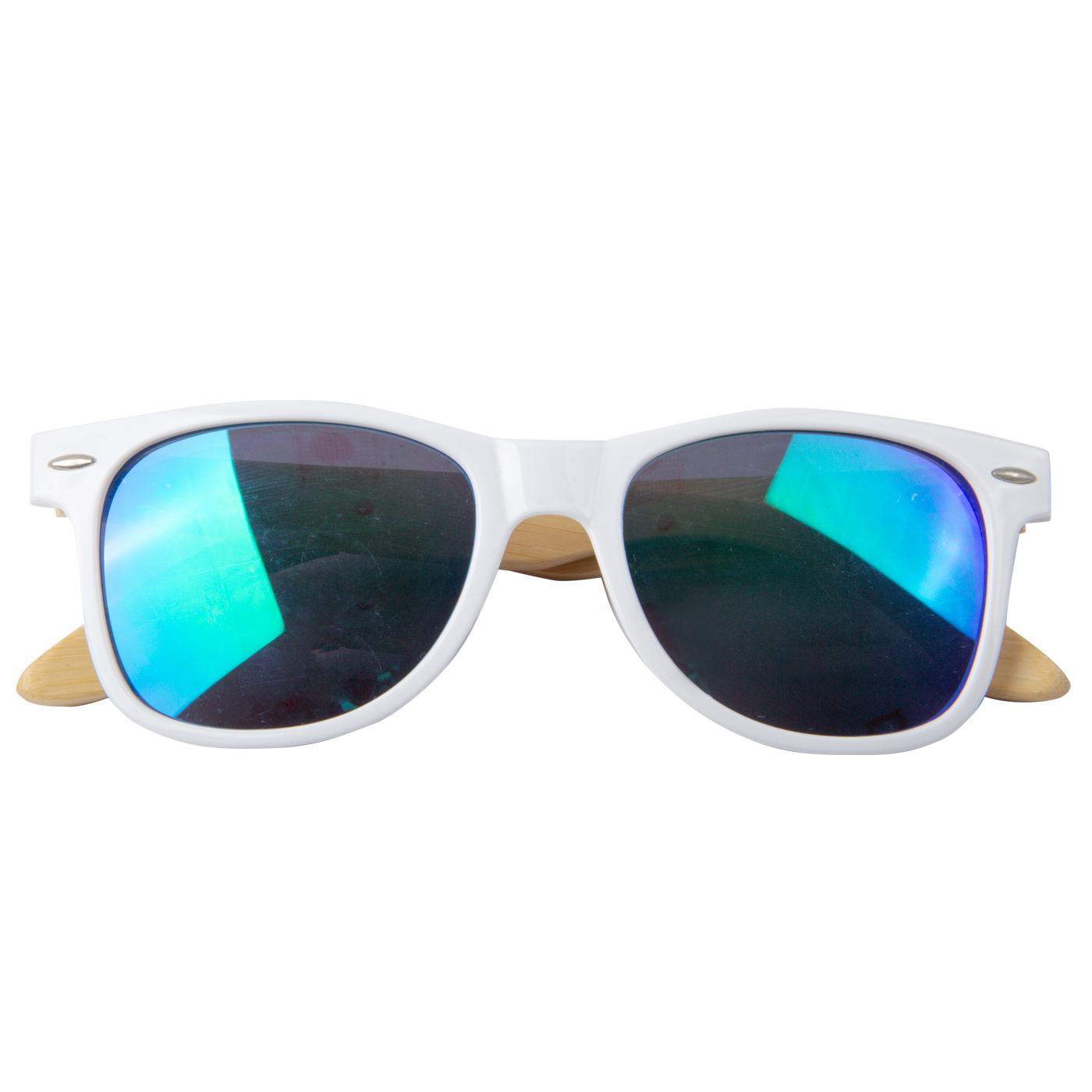 Mirrored Bamboo Frame Sunglasses1