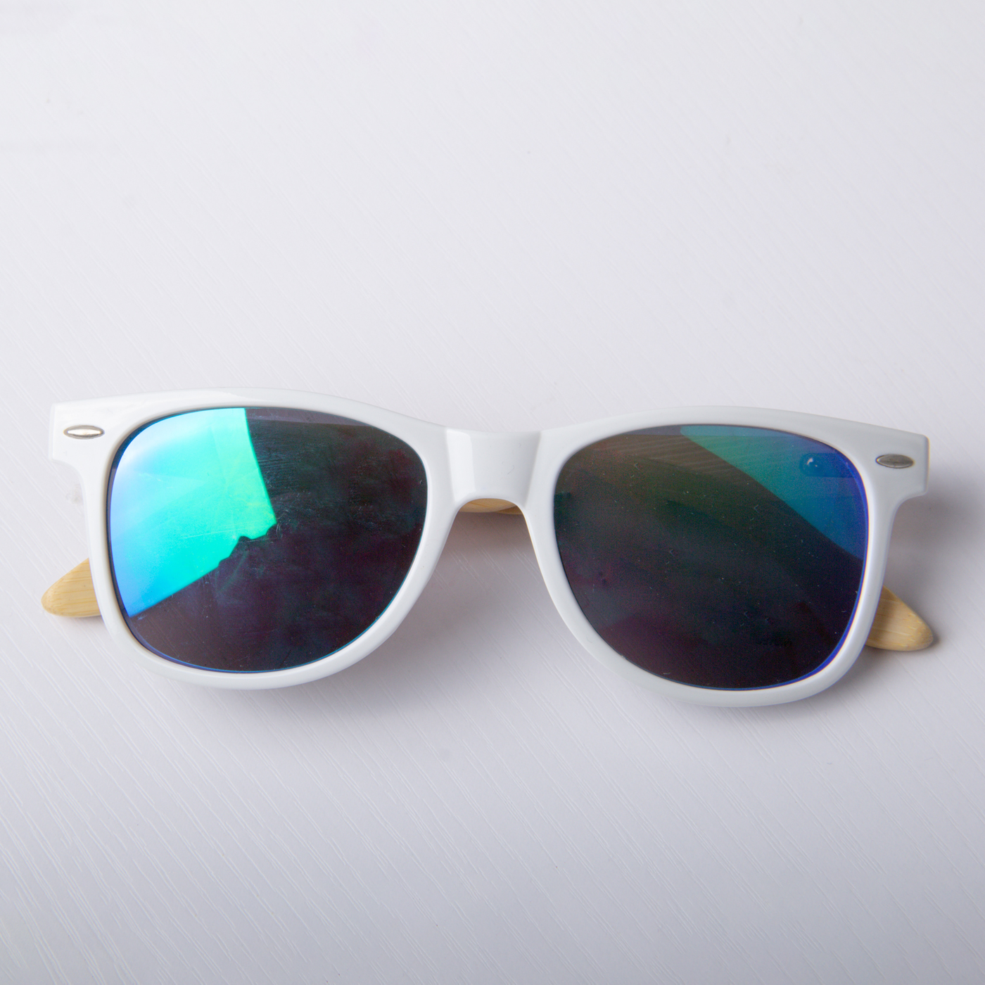 Mirrored Bamboo Frame Sunglasses2