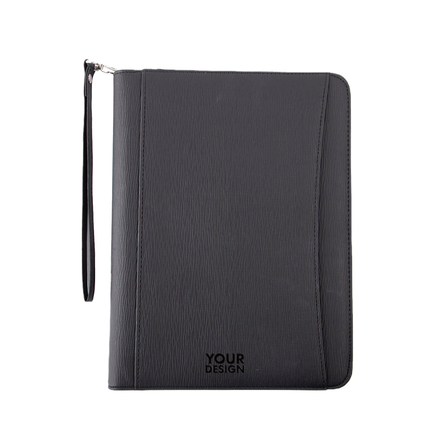 Custom Portable Leather Zipper Portfolio2