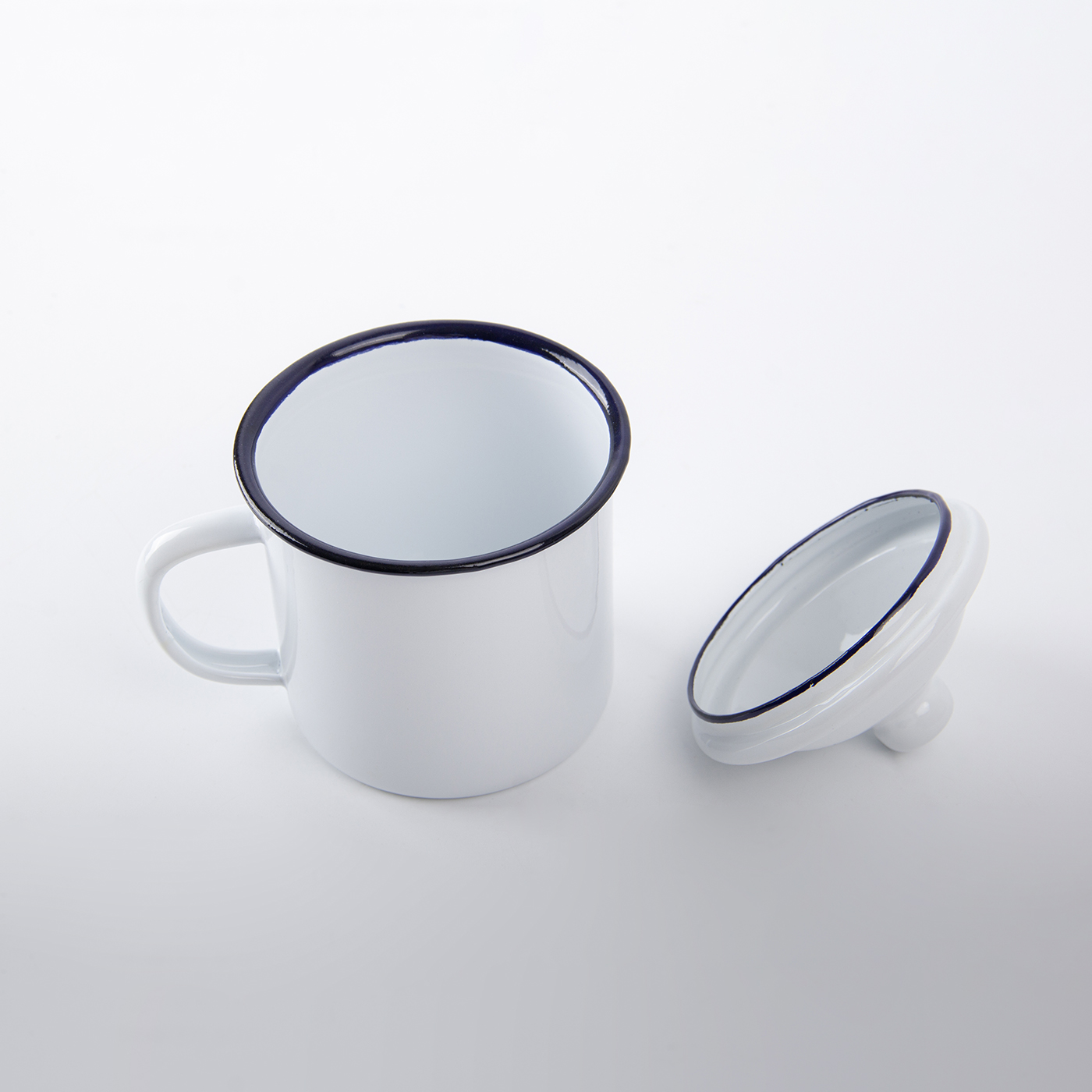 Custom 180ml Enamel Mug With Lid4