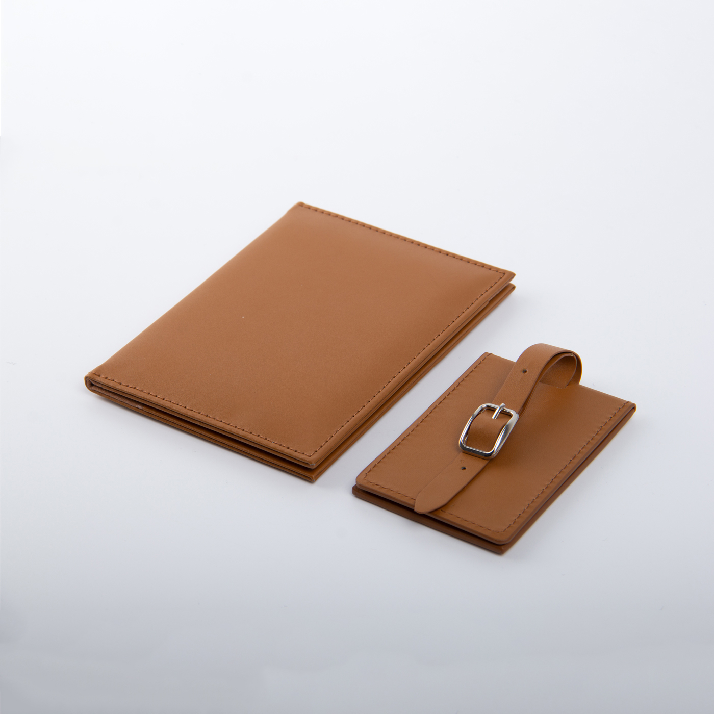 PU Leather Luggage Tag Passport Holder Set4